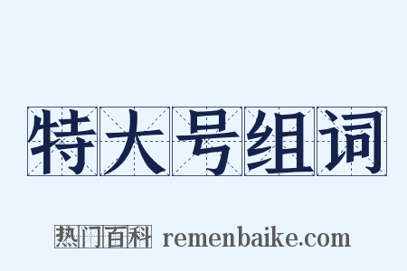 特大号组词是什么意思的图片